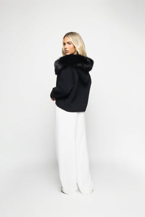 Cardigan Aveludado - Preto