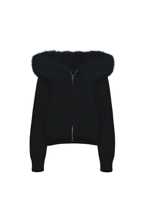 Cardigan Aveludado - Preto
